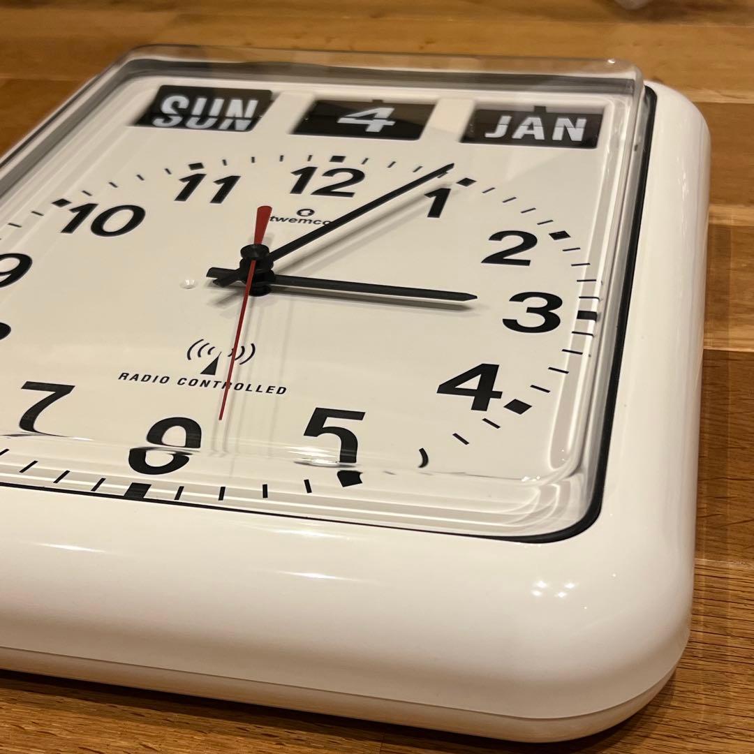 m*s様 twemco 壁掛け時計 電波時計 トゥエンコ パタパタ時計 日めくり