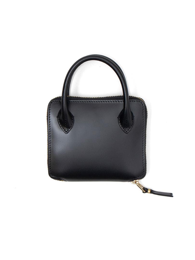 コムデギャルソン ハンドルウォレット 2つ折り財布 レザー 牛革 黒