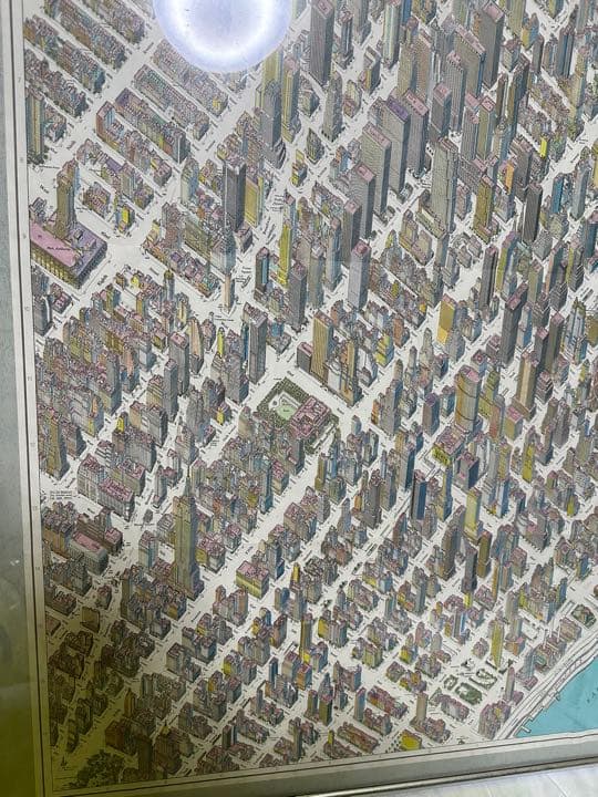 【額入り】MIDTOWN MANHATTAN 鳥瞰図