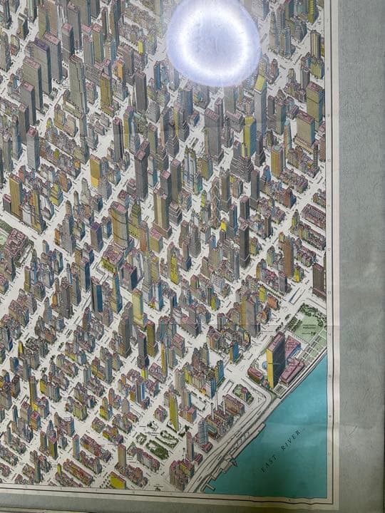 【額入り】MIDTOWN MANHATTAN 鳥瞰図