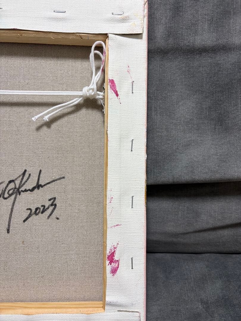 奥田雄太　yuta okuda 絵画　ピンク原画　キャンバス　現代アート　②