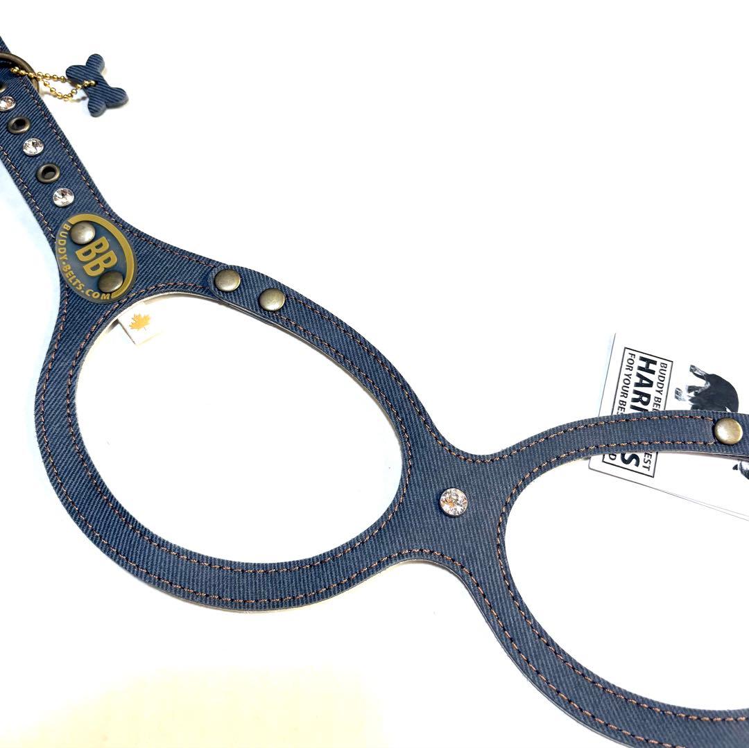 BUDDY BELT （ブルージーン）５号 スワロフスキー付　リードセット