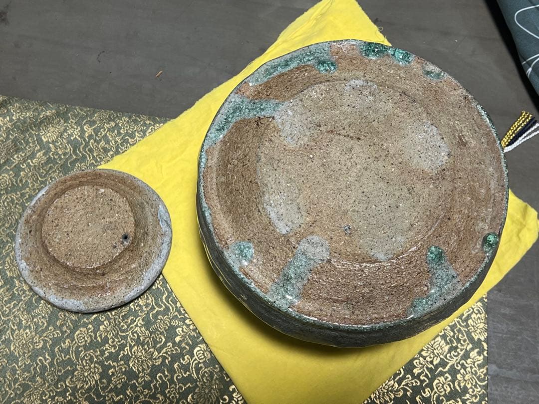 三輪雪堂 九代三輪休雪 萩砂金袋水指 共箱 古竈 茶道具