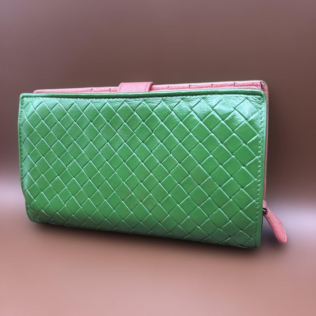 ◆正規品◆ボッティガヴェネタイントレチャート 二つ折りサイフ