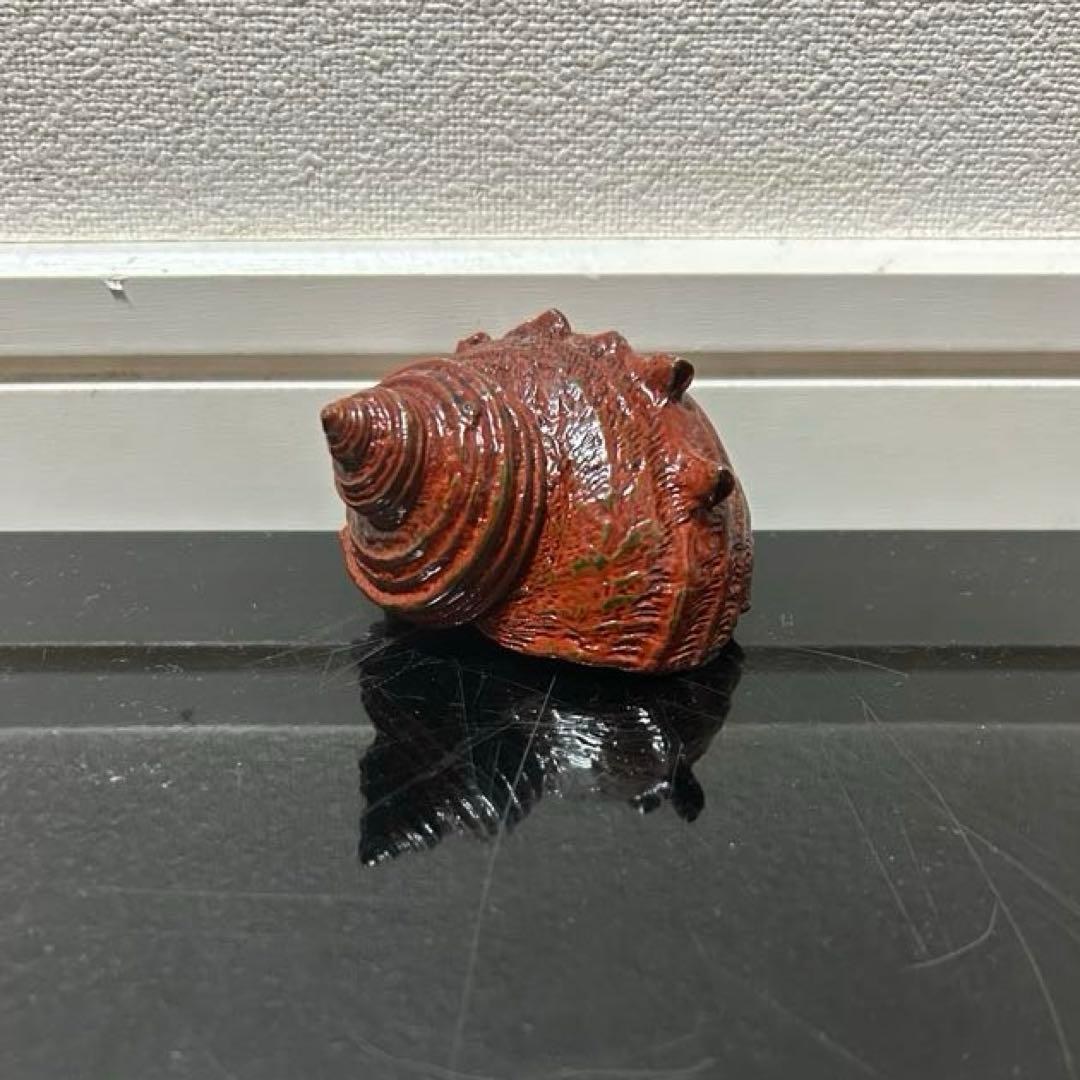 川瀬表完　天然胎さざえ香合　茶道具懐石茶箱鵬雲斎坐忘斎淡々斎即中斎茶碗水指茶杓棗