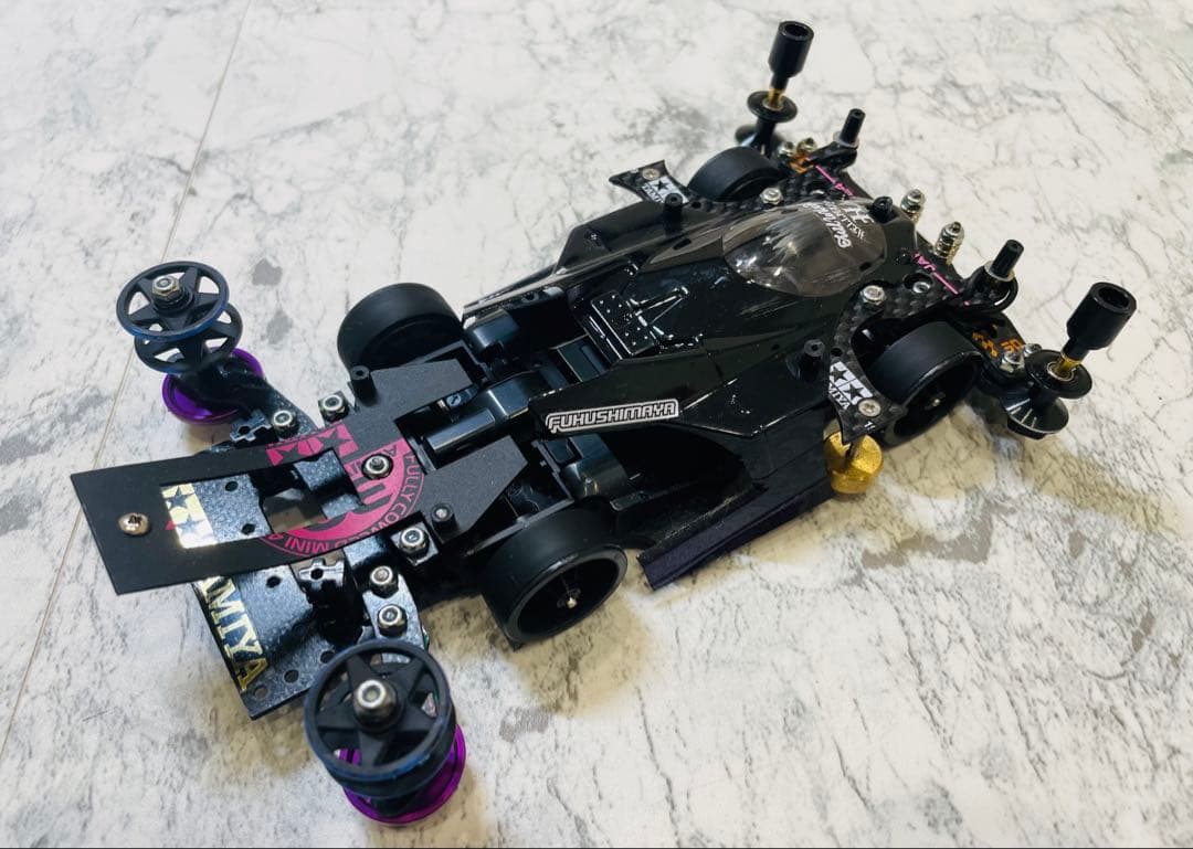 ミニ四駆　ＭＥシャーシ　幅狭２軸ATスラダン １軸アンカー