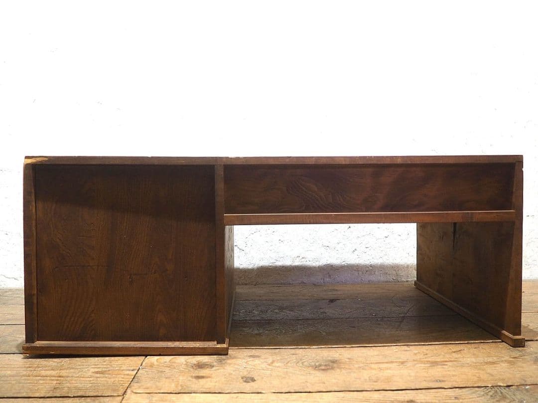 1289 ヴィンテージ　ロータイプの片袖机　文机　ローテーブル　収納棚　レトロ