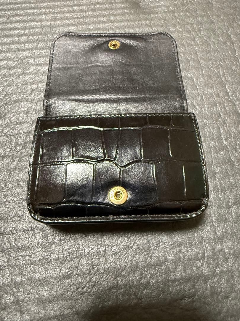 BALENCIAGA 三つ折財布 ロコ型押しミニ財布