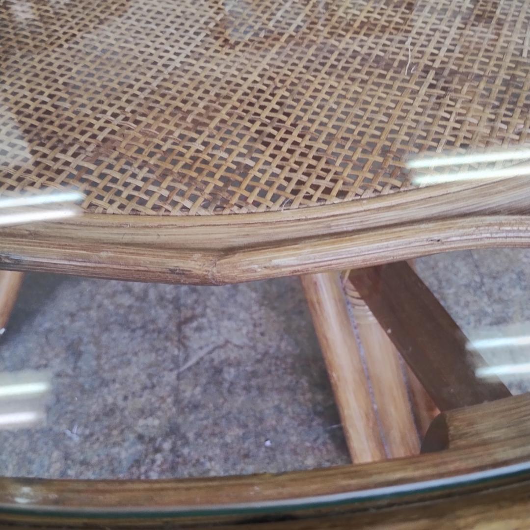 ラタン（籐） 円形 テーブル ちゃぶ台