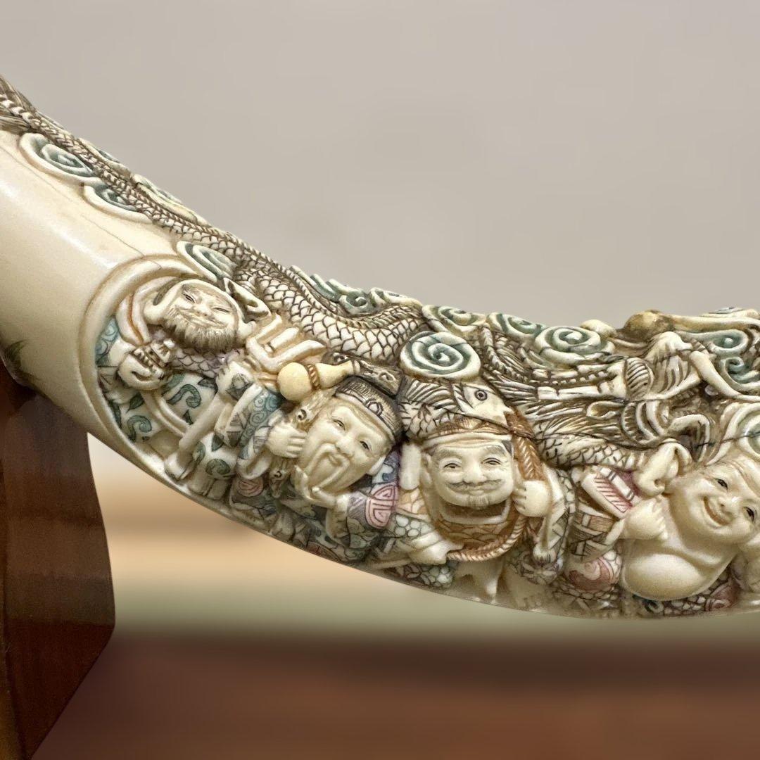 骨董 天然材質 コレクション 彫刻 浮世絵彫刻 飾り物 古美術 置物 細密細工