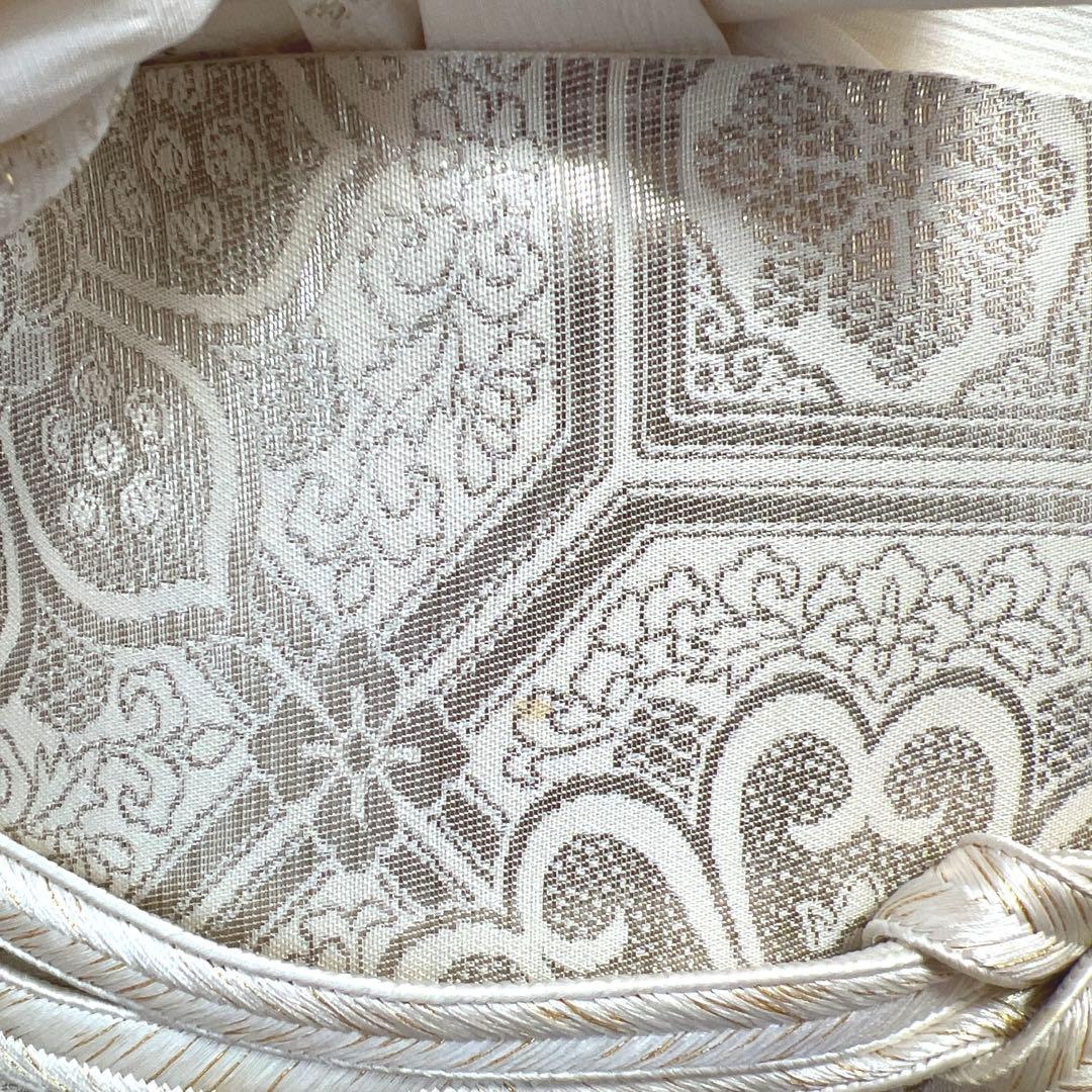 475 振袖フルセット 正絹 オフホワイト 薄紫 金彩 手描き 比翼仕立て 上品