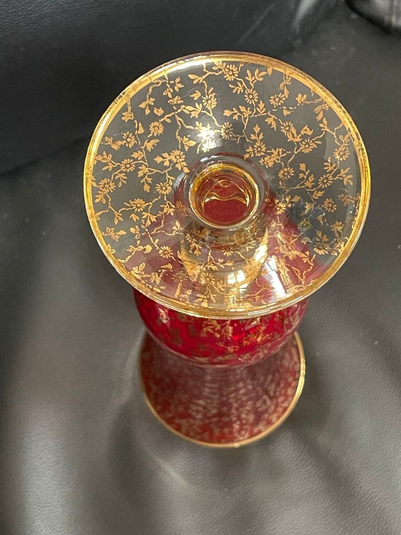 沖縄琉球ガラス　金色模様品