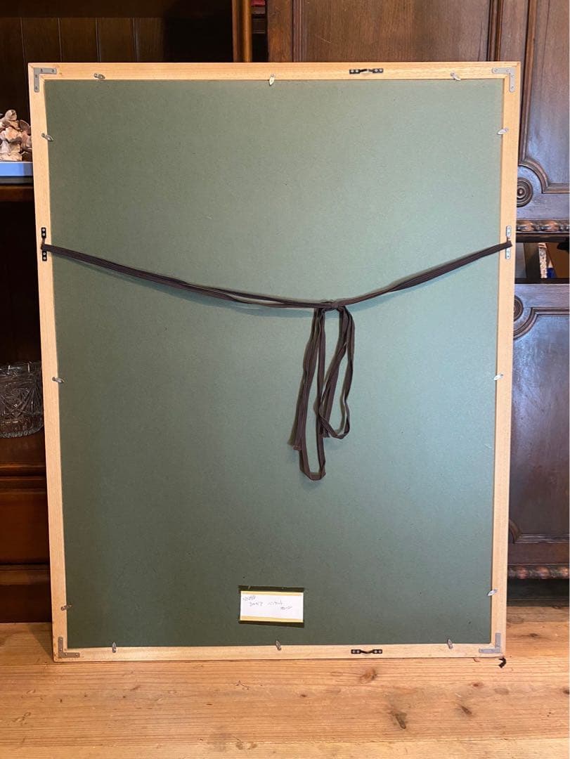 シルビア 花 薔薇 花瓶 バンケット オレンジ背景 額縁 アート