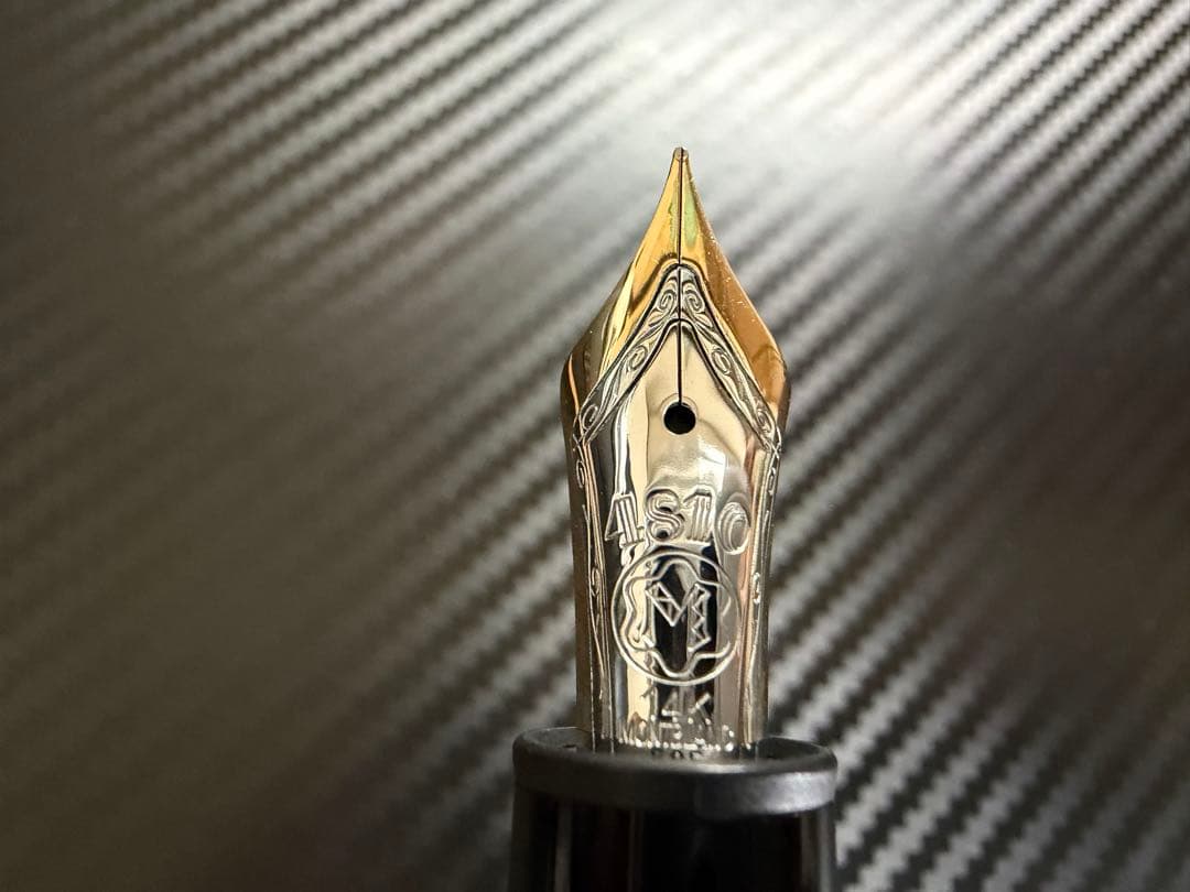 極美品 モンブラン マイスターシュテュック 146 中白 EF 極細字 万年筆