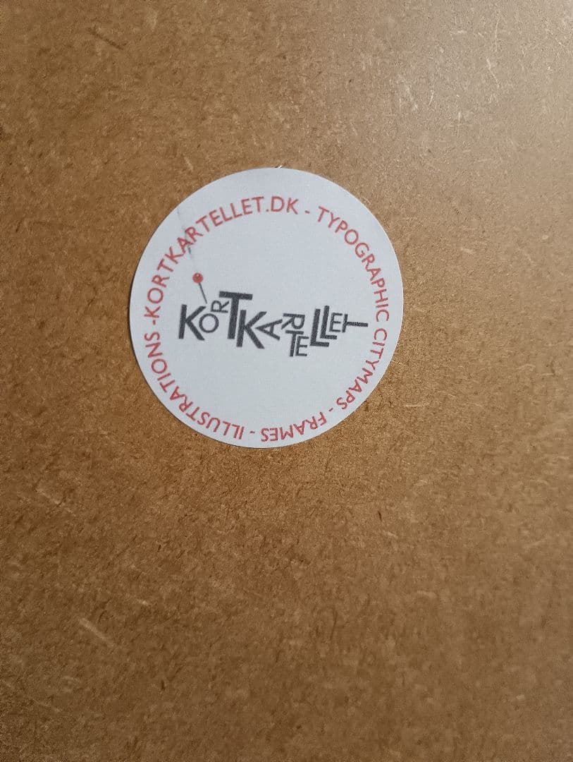 北欧　コートカルテレット ポスター　コペンハーゲン　デンマーク　地図　マップ