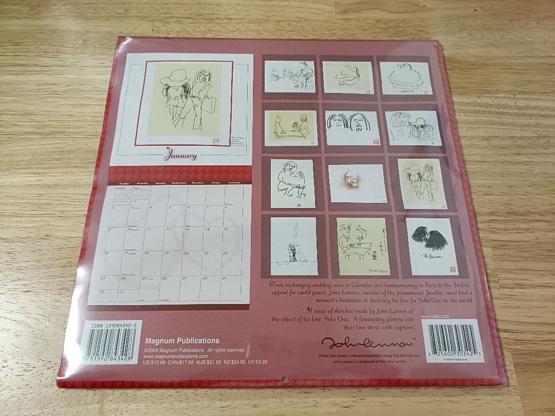 Two as One ジョン・レノン カレンダー 2005