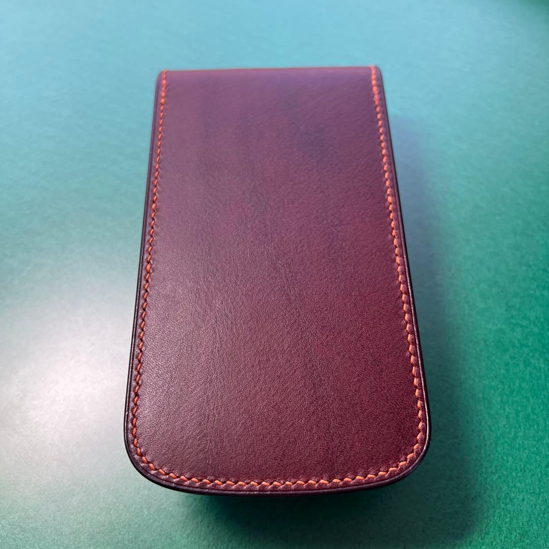 【美品・カラーオーダー品】 革小物yoshii オーダー万年筆ケース（4本差し）