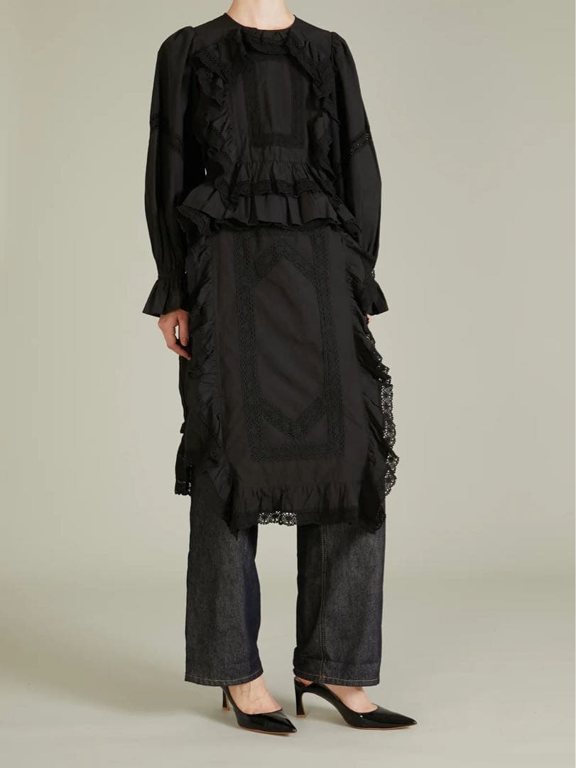 スカート crinklecrinklecrinkle rebuild apronskirt