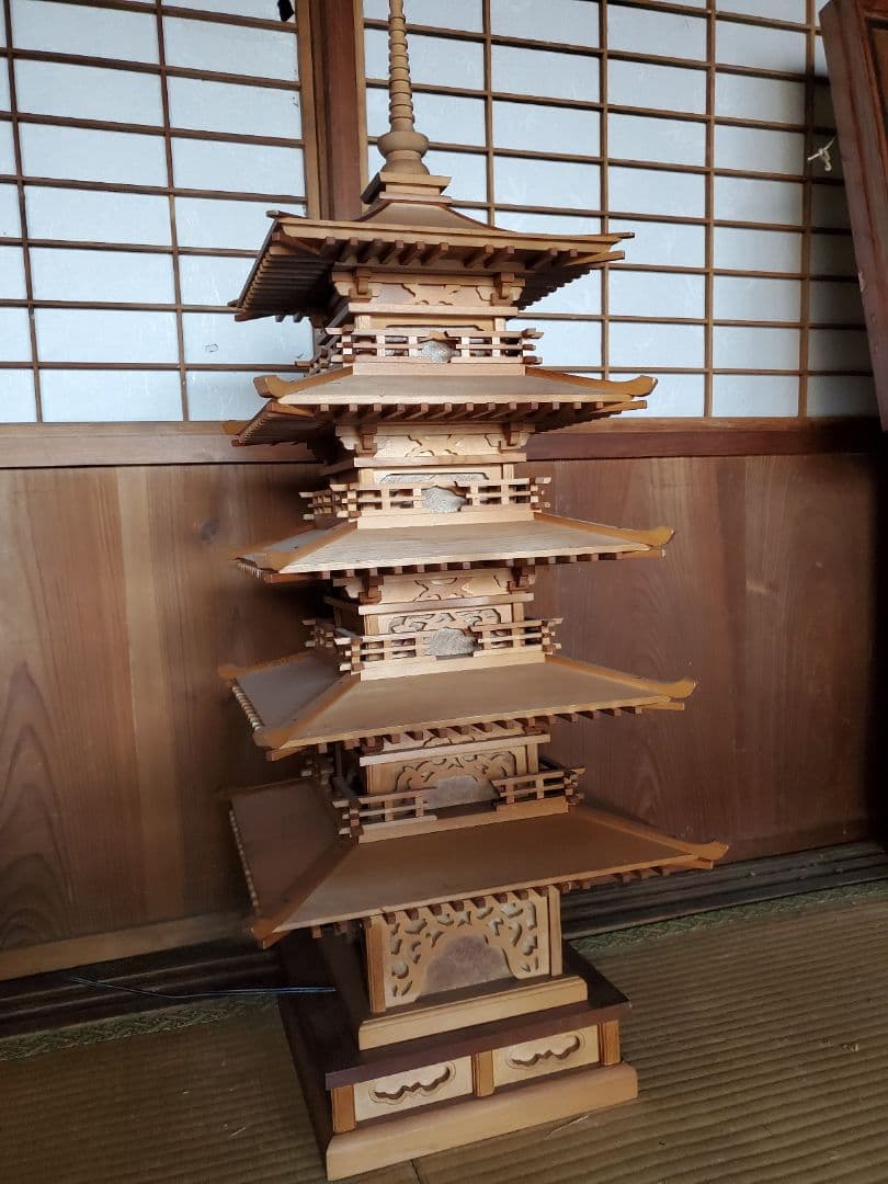 旧家蔵出し 五重塔 木製