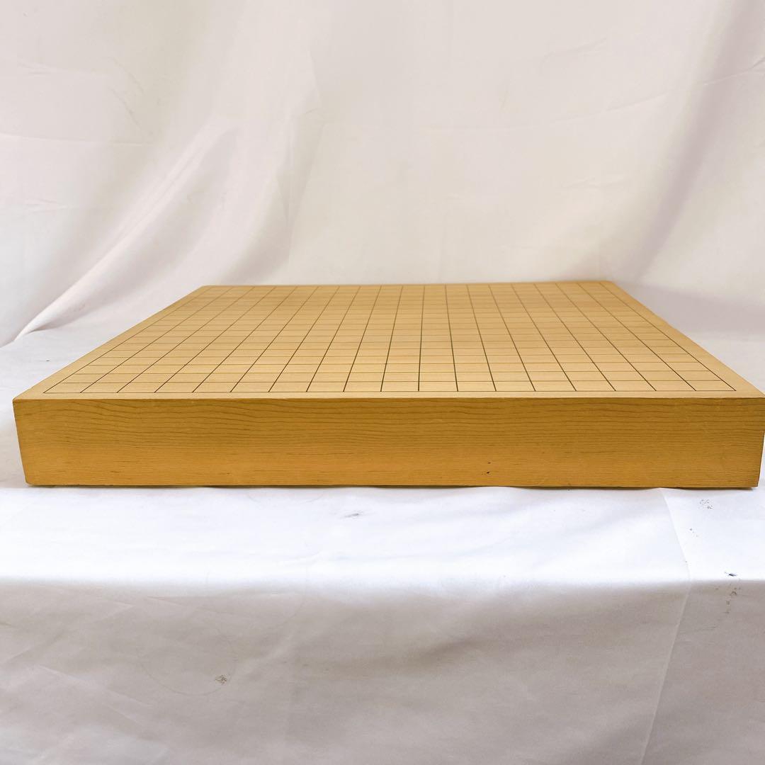 卓上碁盤　碁石　蛤碁石　那智黒　碁笥　木製　本寸　白181個　黒179個　囲碁