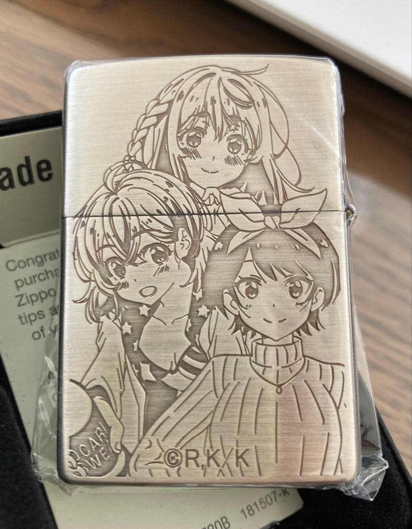 ZIPPO 彼女お借りします　A柄　シルバー