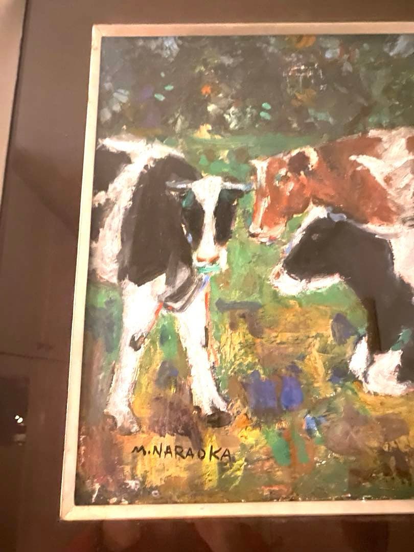 女優・奈良岡朋子の父　作家　奈良岡正夫　絵画　代表とも言える牛