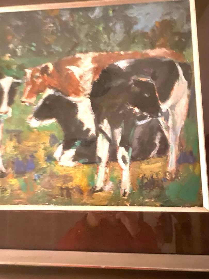 女優・奈良岡朋子の父　作家　奈良岡正夫　絵画　代表とも言える牛