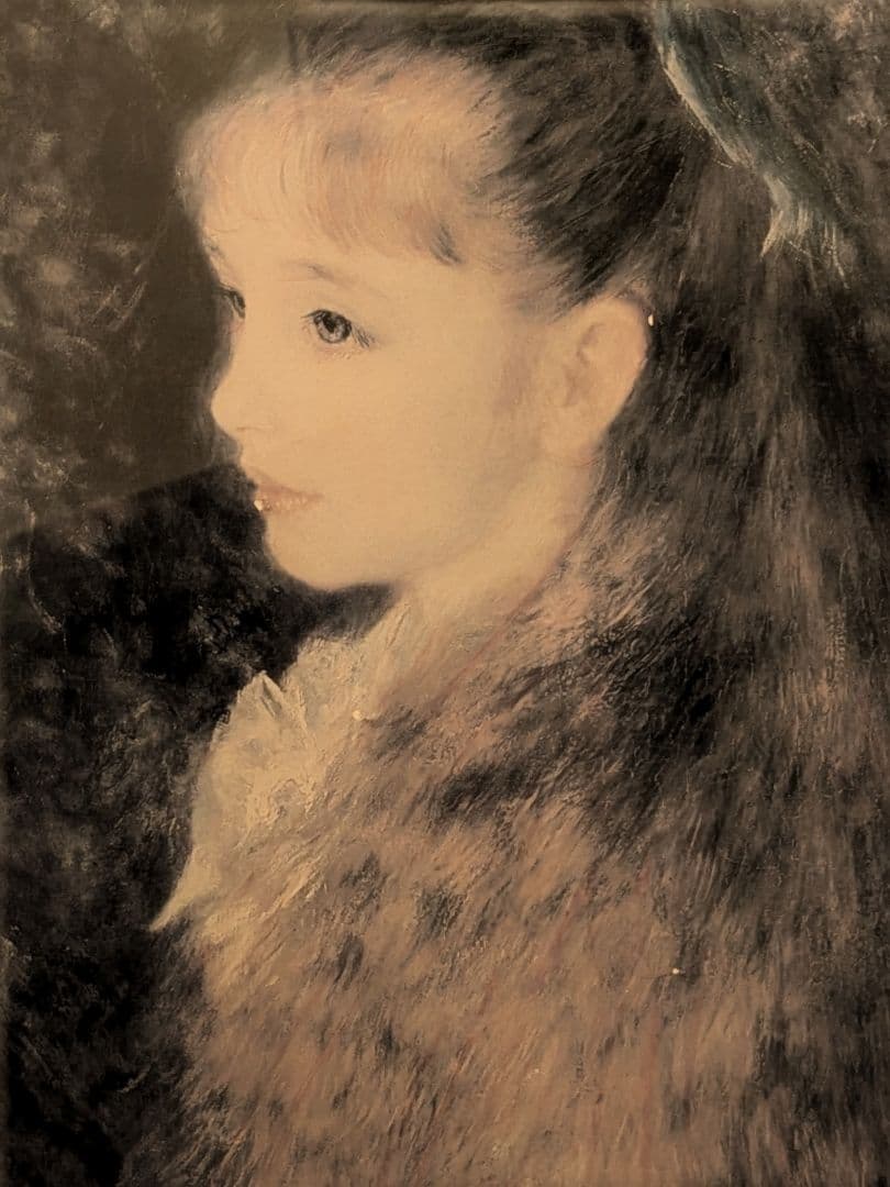 【美品】ルノワール イレーヌ・カーン・ダンヴェール嬢　油彩　油絵　人物画　複製画