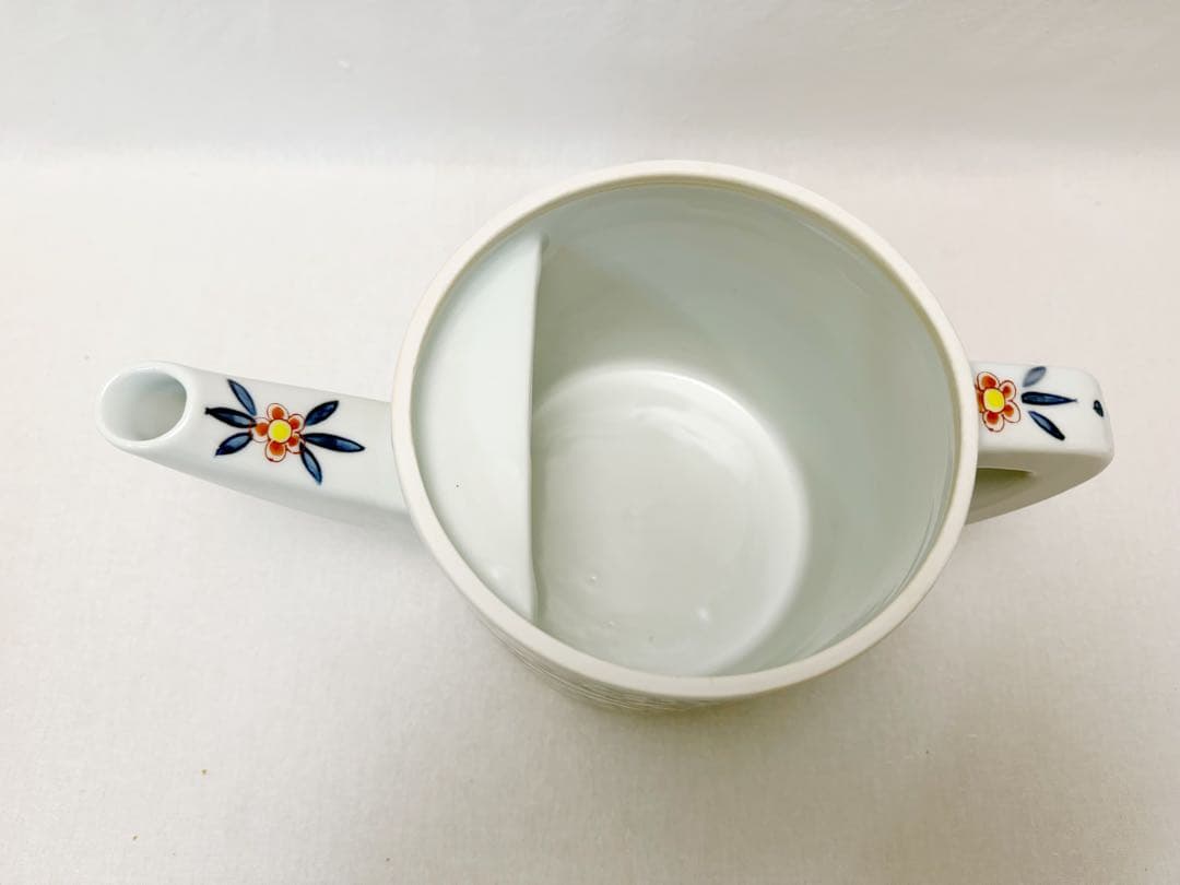 未使用 茶道具 静山造 差絵鳳凰絵 片口水注 水次 水差し 印有 共箱