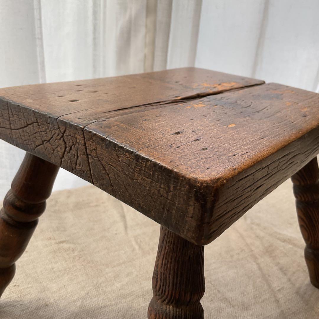 イギリスアンティーク木製スツール　英国アンティーク木製椅子チェア