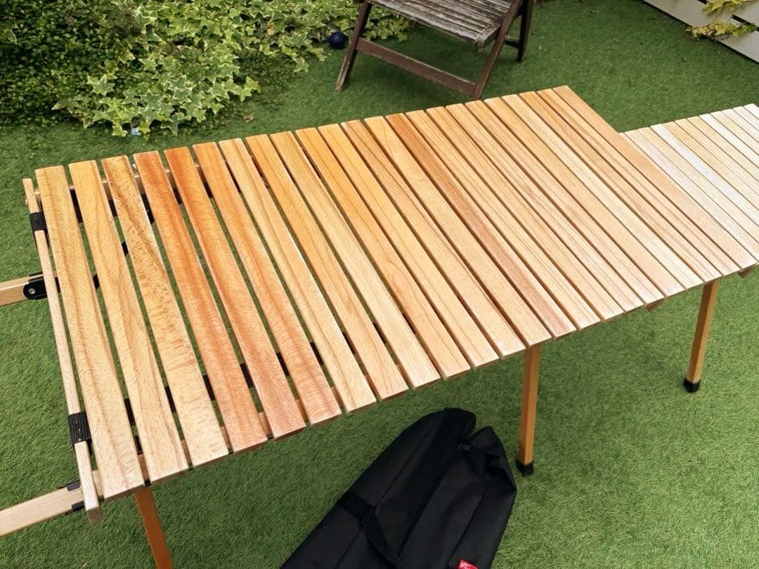 FIELDOOR ウッドロールトップ キッチンテーブル・カウンター 折りたたみ式