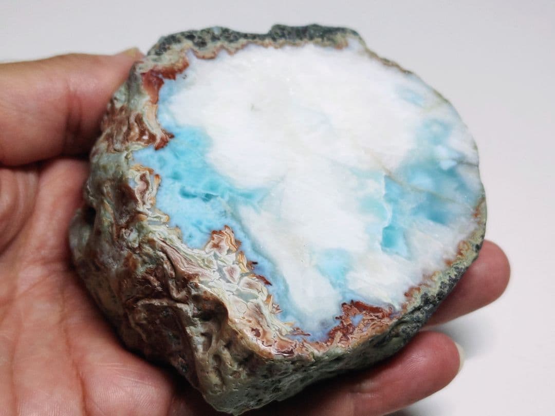 ラリマー 396g 原石 鑑賞石 自然石 誕生石 鉱物 鉱石 水石 インテリア