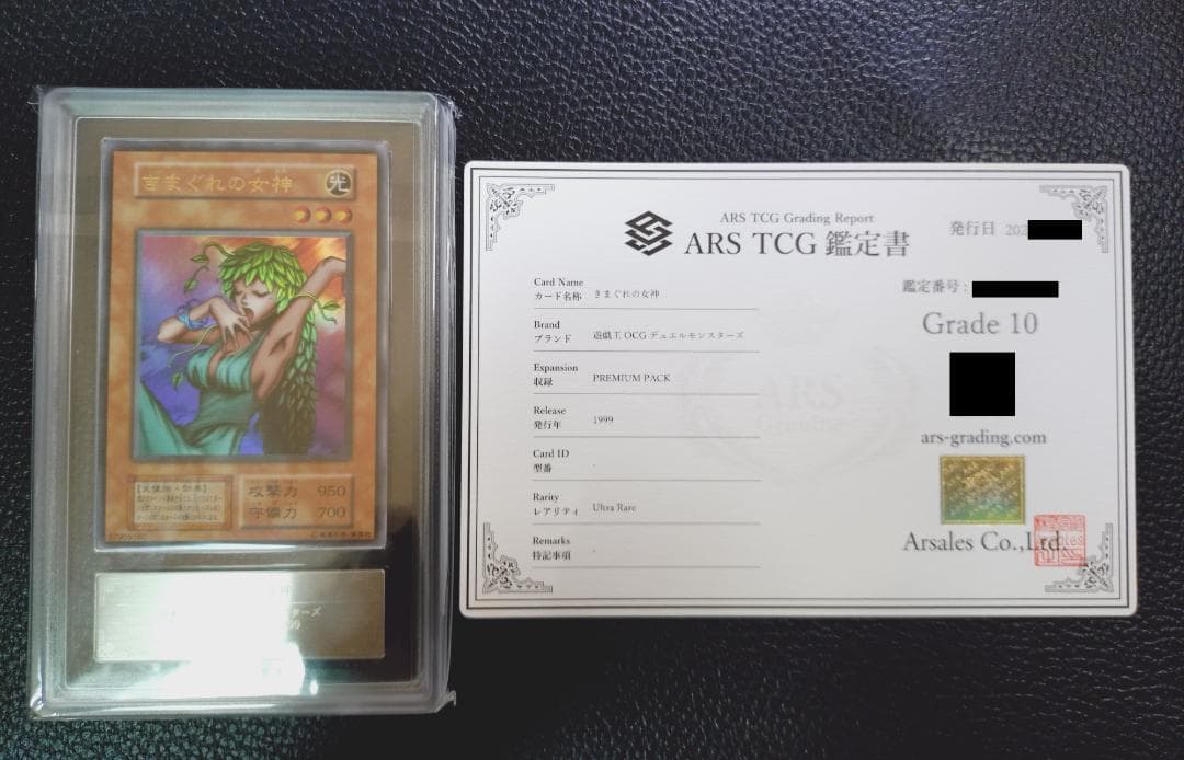 高希少品【ARS鑑定10】きまぐれの女神（1999年発行）＋鑑定書付