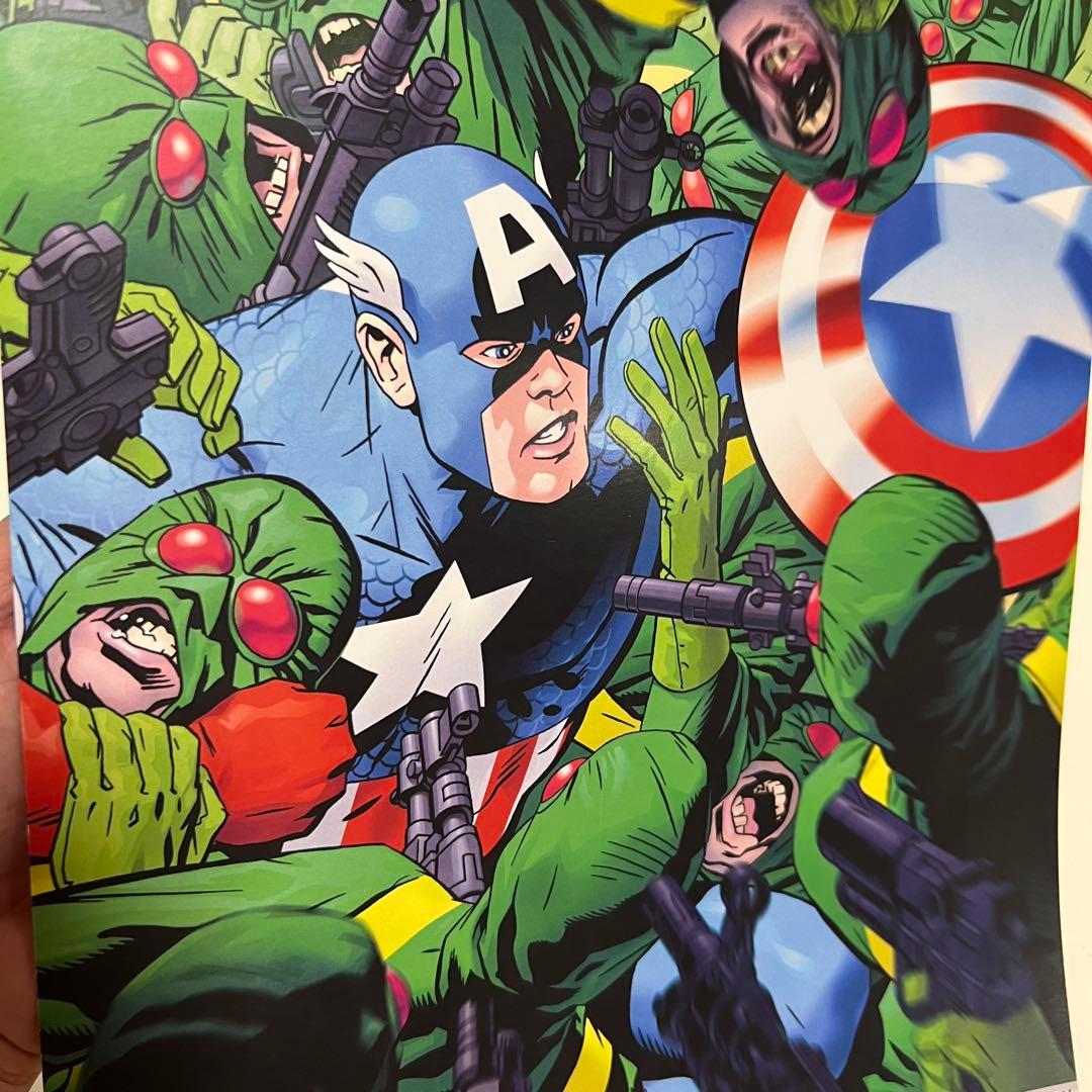 MCU マイケルゴールデン　限定アートポスター　キャプテン・アメリカ　マーベル