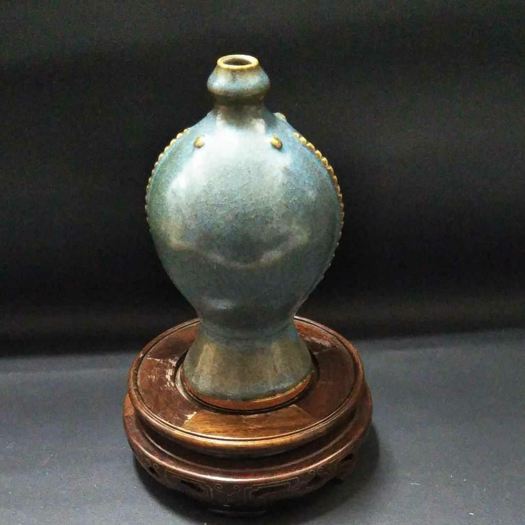 ※中国古美術/鈞窯紫班窯変瓶/