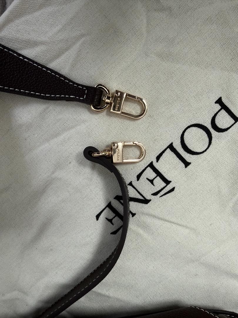 POLENE Mokki Mini エボニーテクスチャード 2WAY バッグ