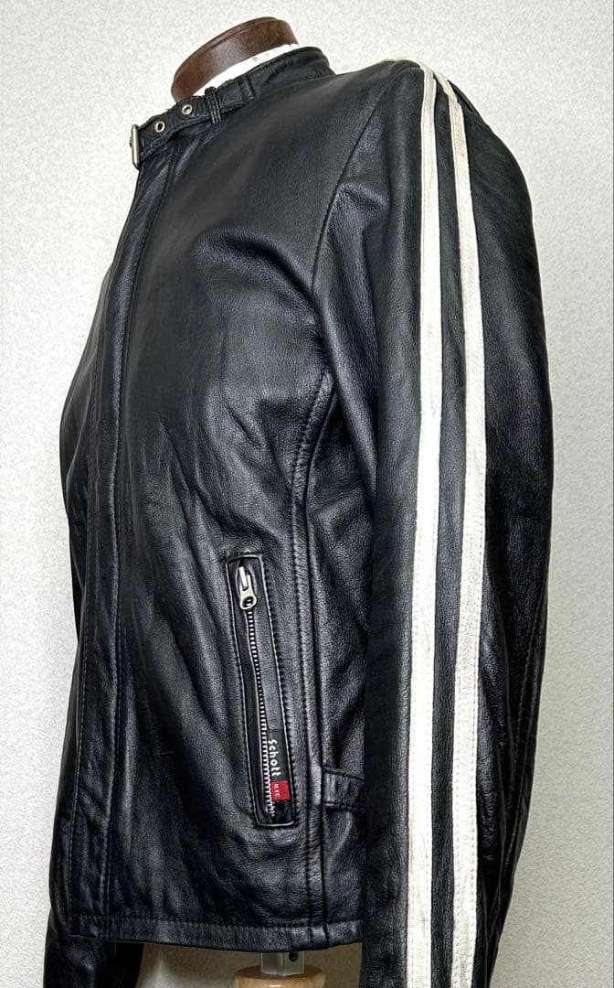 ⑥schott クラシックレーサー【M】革ジャンninjaハーレーgpzショベル
