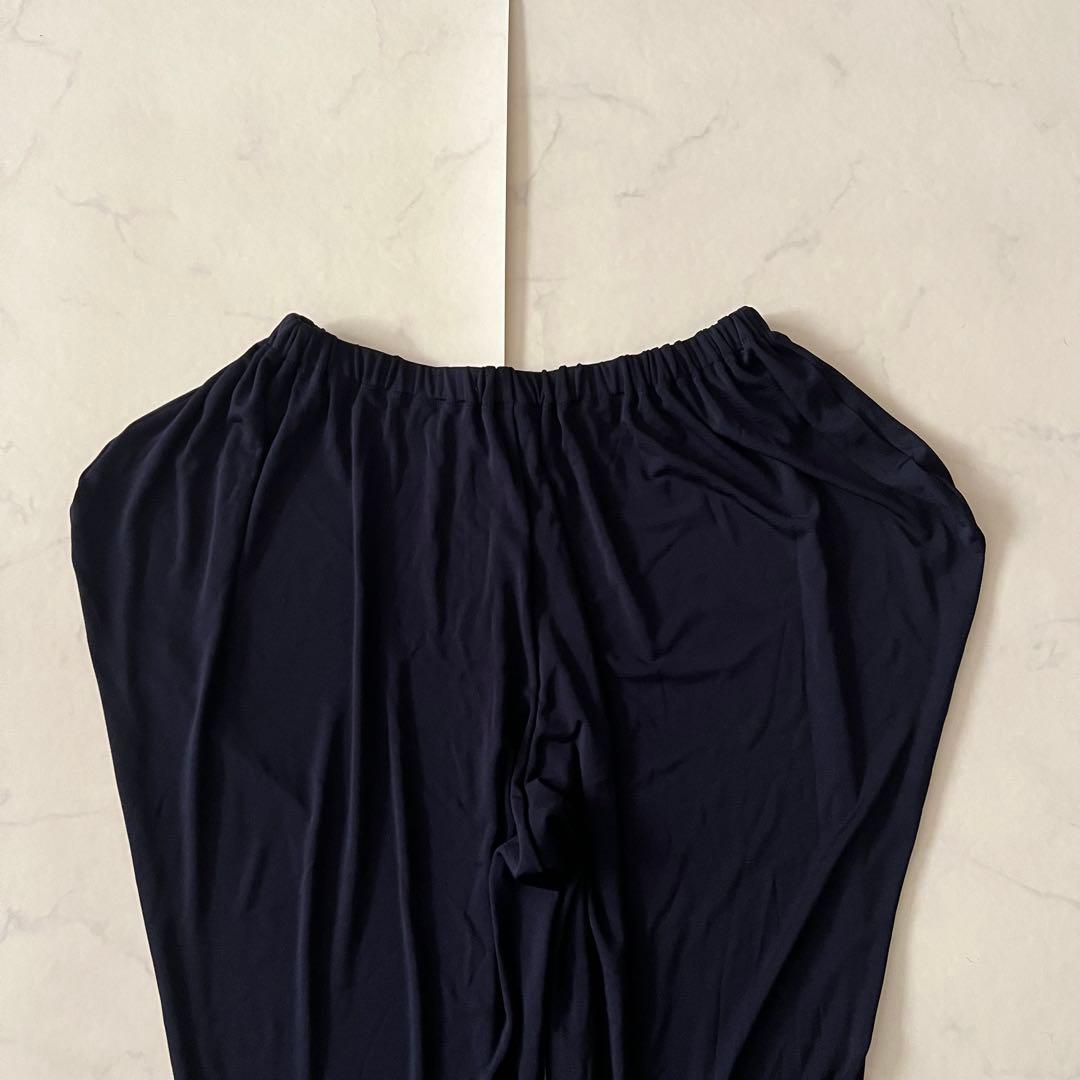 極美品 イッセイミヤケ サルエルパンツ ネイビー 変形 2 Mサイズ 伸縮性