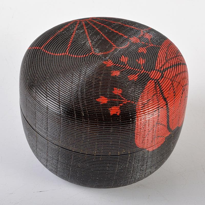 茶道具　加賀蒔絵師　中谷秀斉作　寿輪棗　共箱　V　R6440