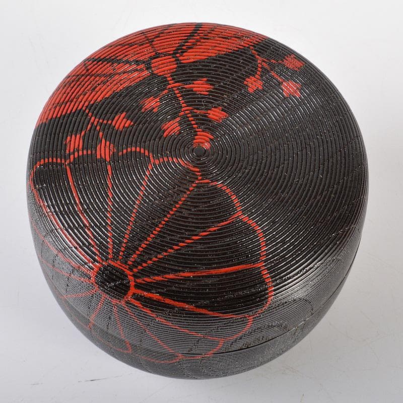 茶道具　加賀蒔絵師　中谷秀斉作　寿輪棗　共箱　V　R6440