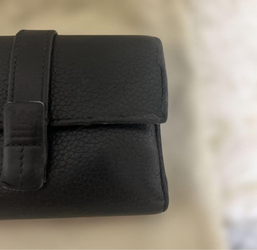 K*K様 LOEWE 黒 レザー 三つ折り財布