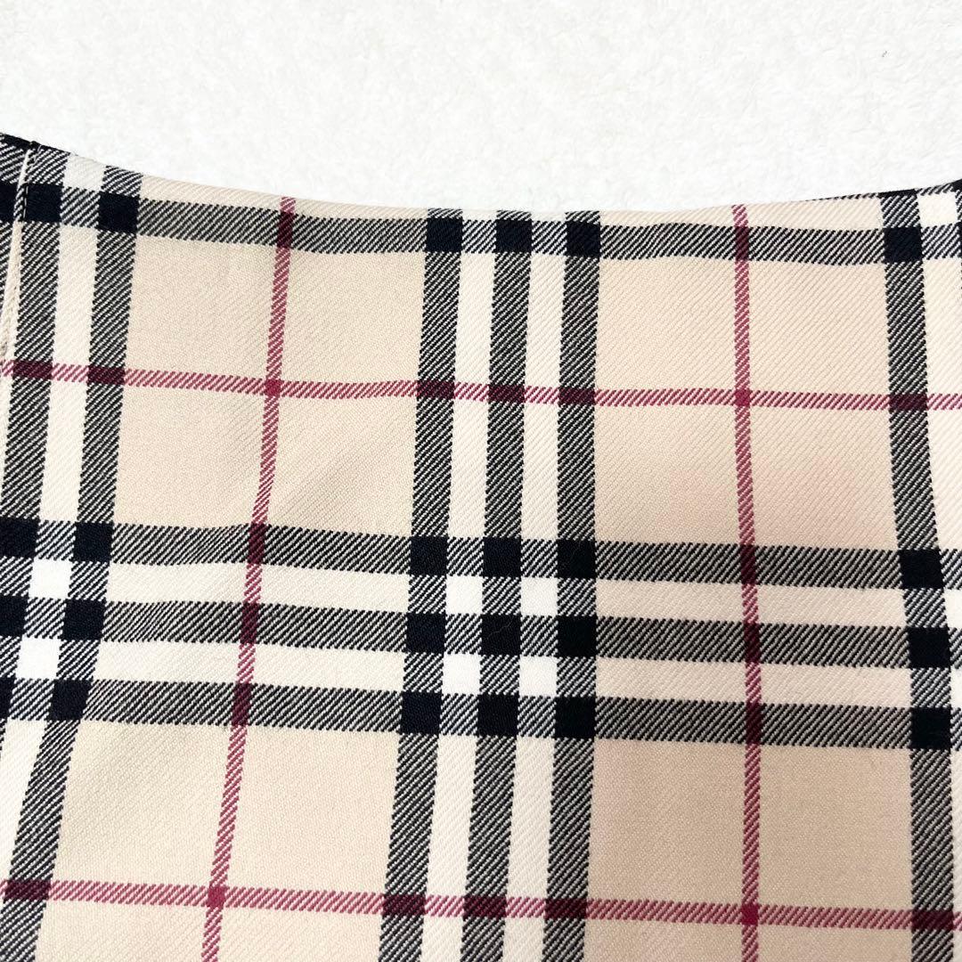 新品未使用　バーバリーロンドン　ノバチェック　プリーツスカート 毛　タグ付き36