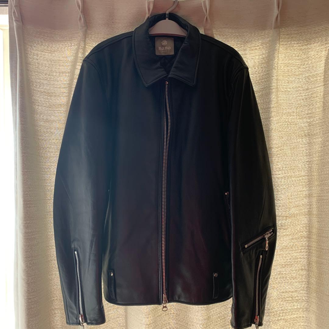 ナノユニバース　ライダースジャケット　レザージャケット