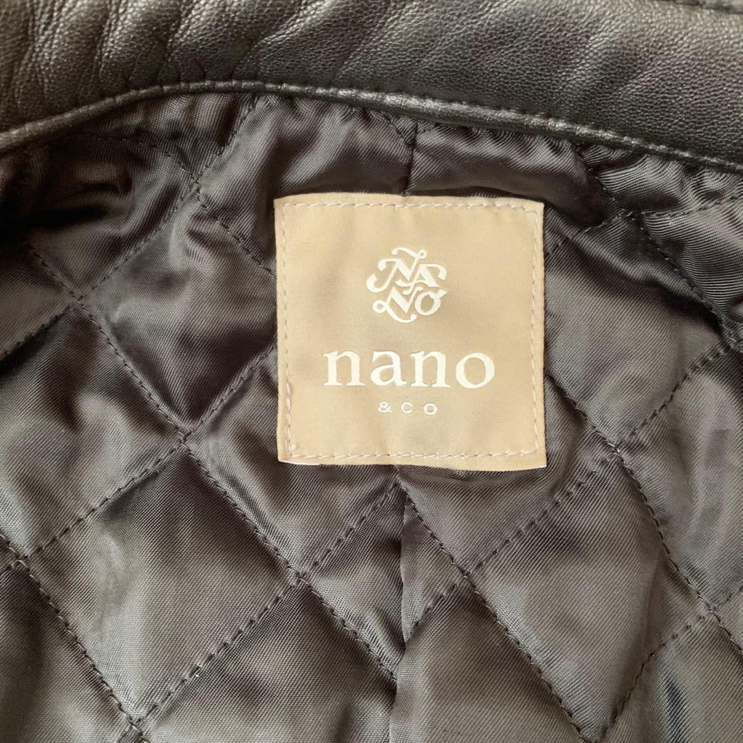 ナノユニバース　ライダースジャケット　レザージャケット