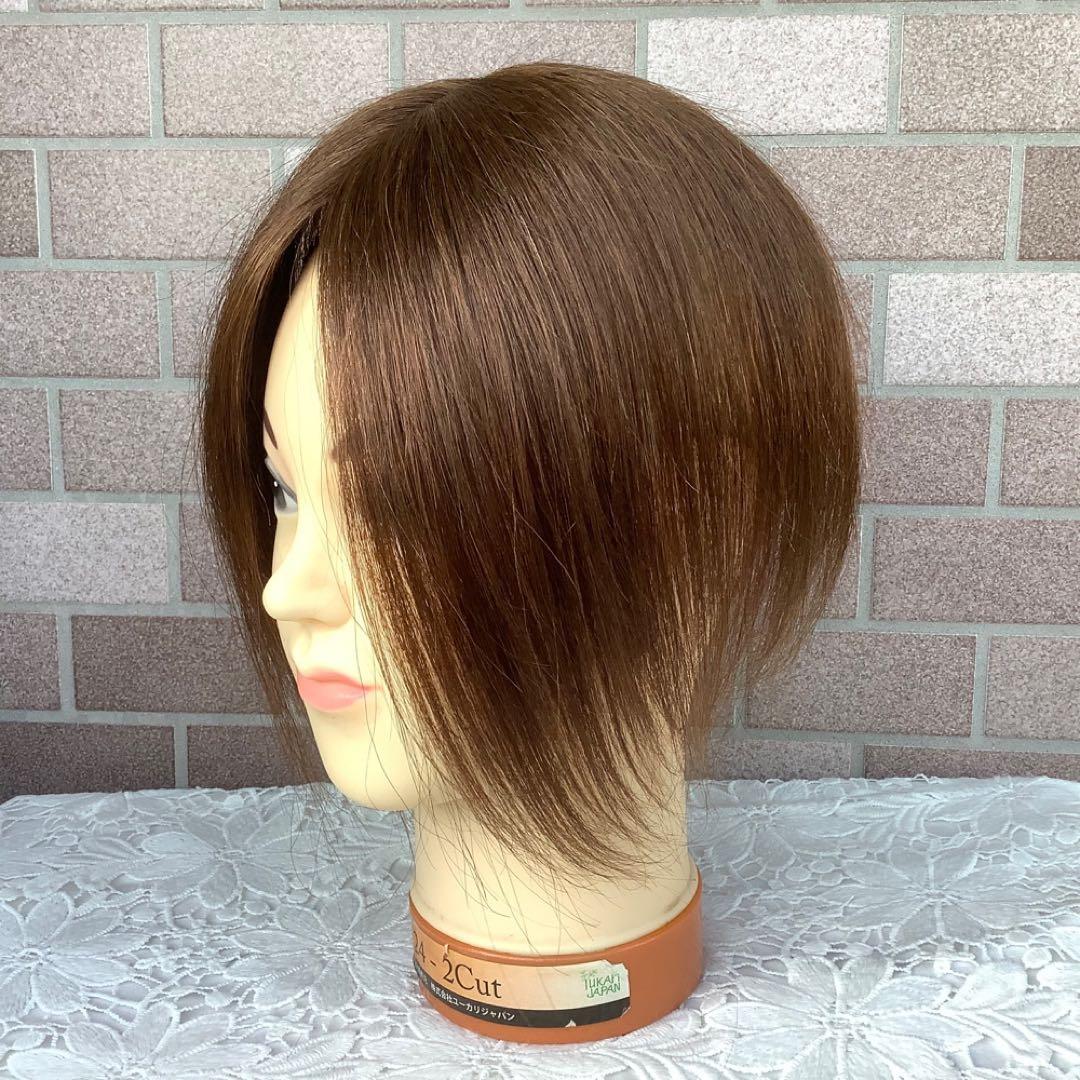 人毛100% 医療用 部分ウィッグ ヘアピース前髪ノーカット ショートストレート