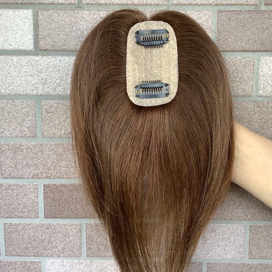 人毛100% 医療用 部分ウィッグ ヘアピース前髪ノーカット ショートストレート