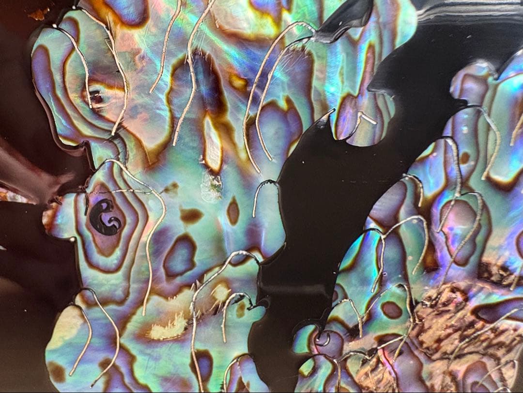 《未使用新品》螺鈿　漆器　三段お重　松竹梅に鶴