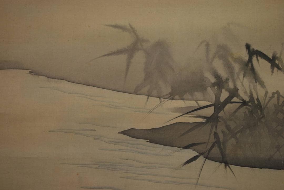 【真作】森一鳳/春秋山水図双幅/掛軸☆宝船☆P-997　J