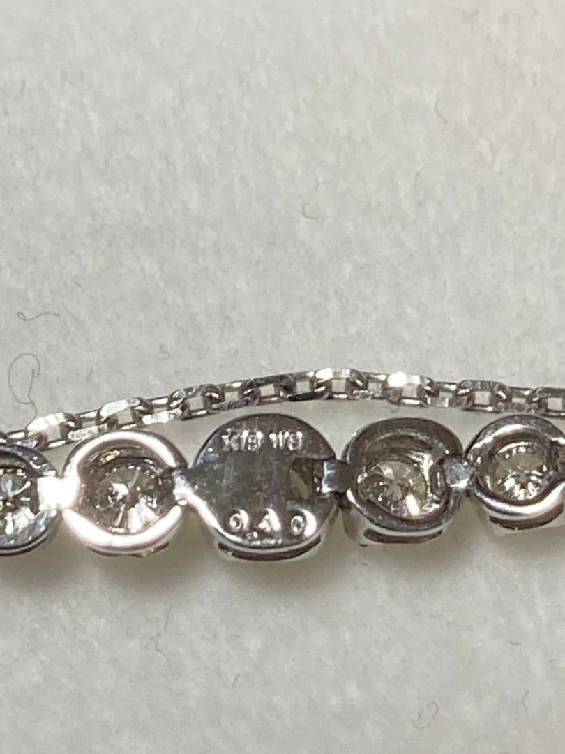 K18WG ダイヤモンド チェーンリング QVC ダイヤモンド