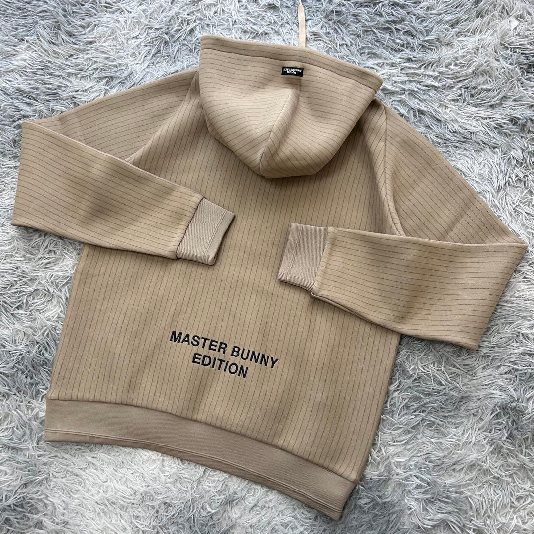 新品　マスターバニーエディション　パーカー　フーディ　ストライプ　ベージュ　2